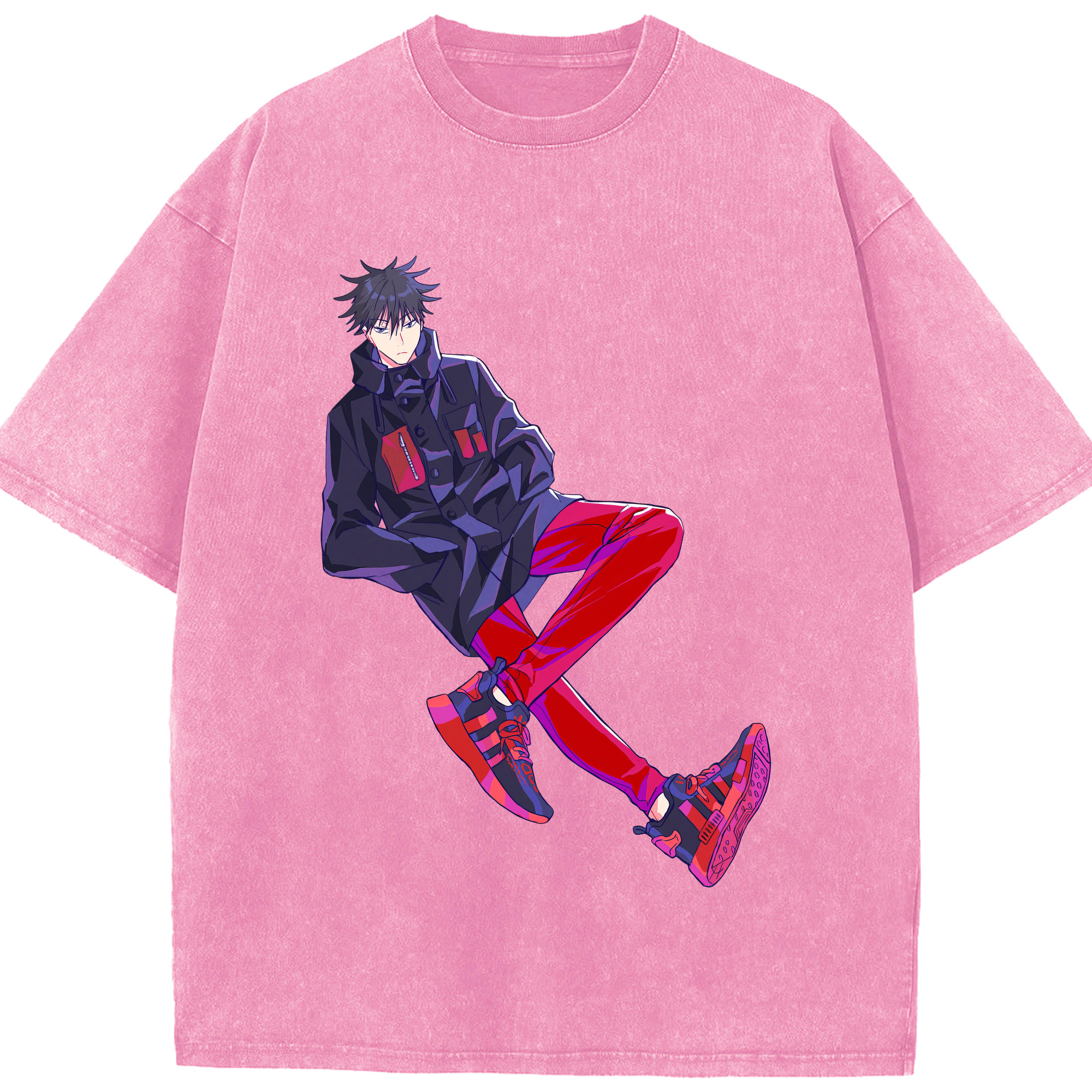 （画像用） 呪術廻戦 Jujutsu Kaisen 綿100% ヴィンテージ風 半袖Tシャツ（フロントプリント）
